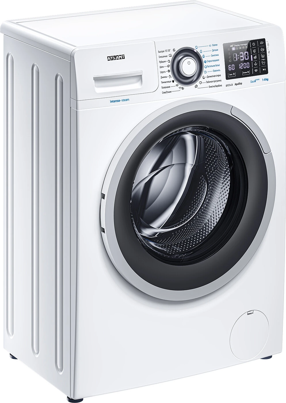 0365864200624537.jpg Узкая стиральная машина Атлант СМА 60У1214-СА-01 автоматическая, с технологией обработки паром, загрузка до 6 кг, отжим 1200 об/мин, класс A+++, 18 программ — изображение 4