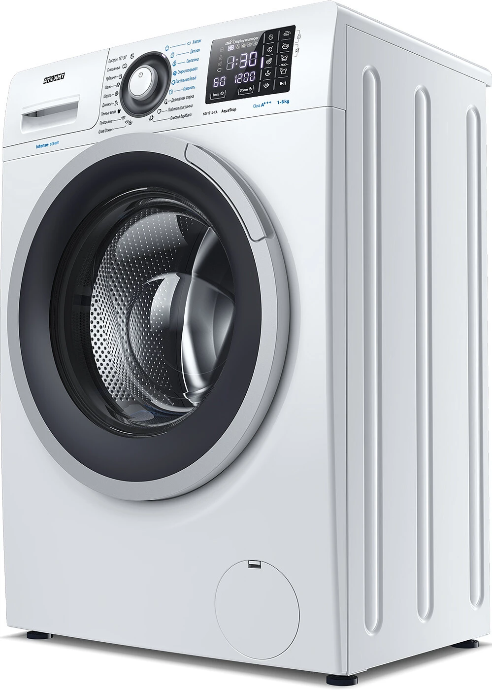 8231091965065273.jpg Узкая стиральная машина Атлант СМА 60У1214-СА-01 автоматическая, с технологией обработки паром, загрузка до 6 кг, отжим 1200 об/мин, класс A+++, 18 программ — изображение 6
