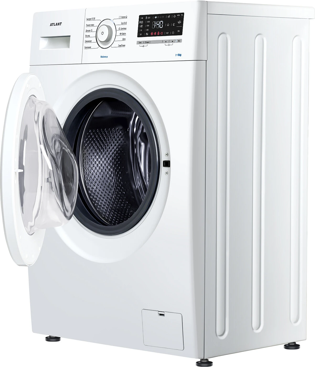 0411961666684382.jpg Узкая стиральная машина Атлант СМА 60У1218-T-00 автоматическая, загрузка до 6 кг, отжим 1200 об/мин, инверторный двигатель, класс A+++, 12 программ — изображение 7