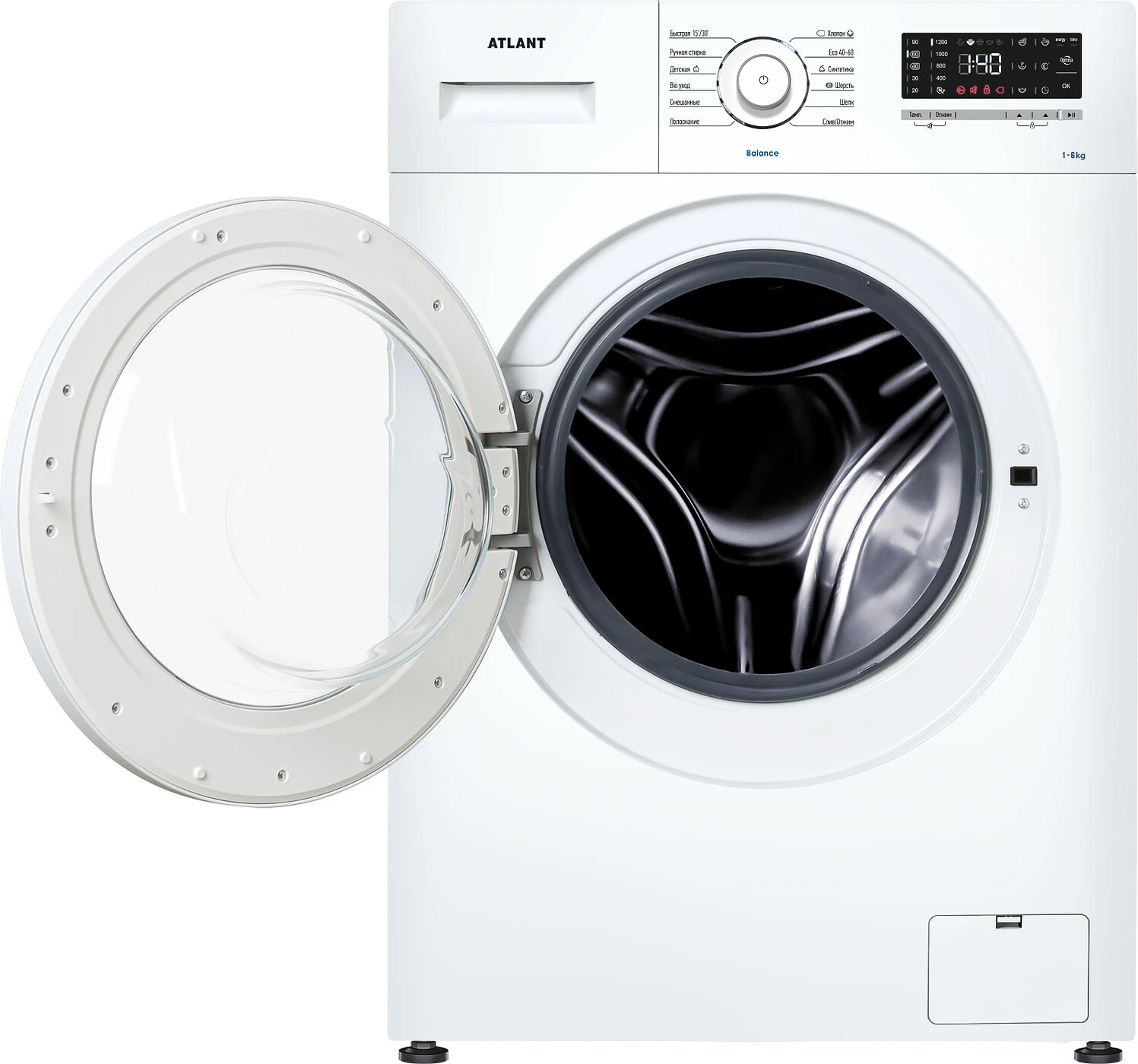 7611912880903854.jpg Узкая стиральная машина Атлант СМА 60У1218-T-00 автоматическая, загрузка до 6 кг, отжим 1200 об/мин, инверторный двигатель, класс A+++, 12 программ — изображение 9